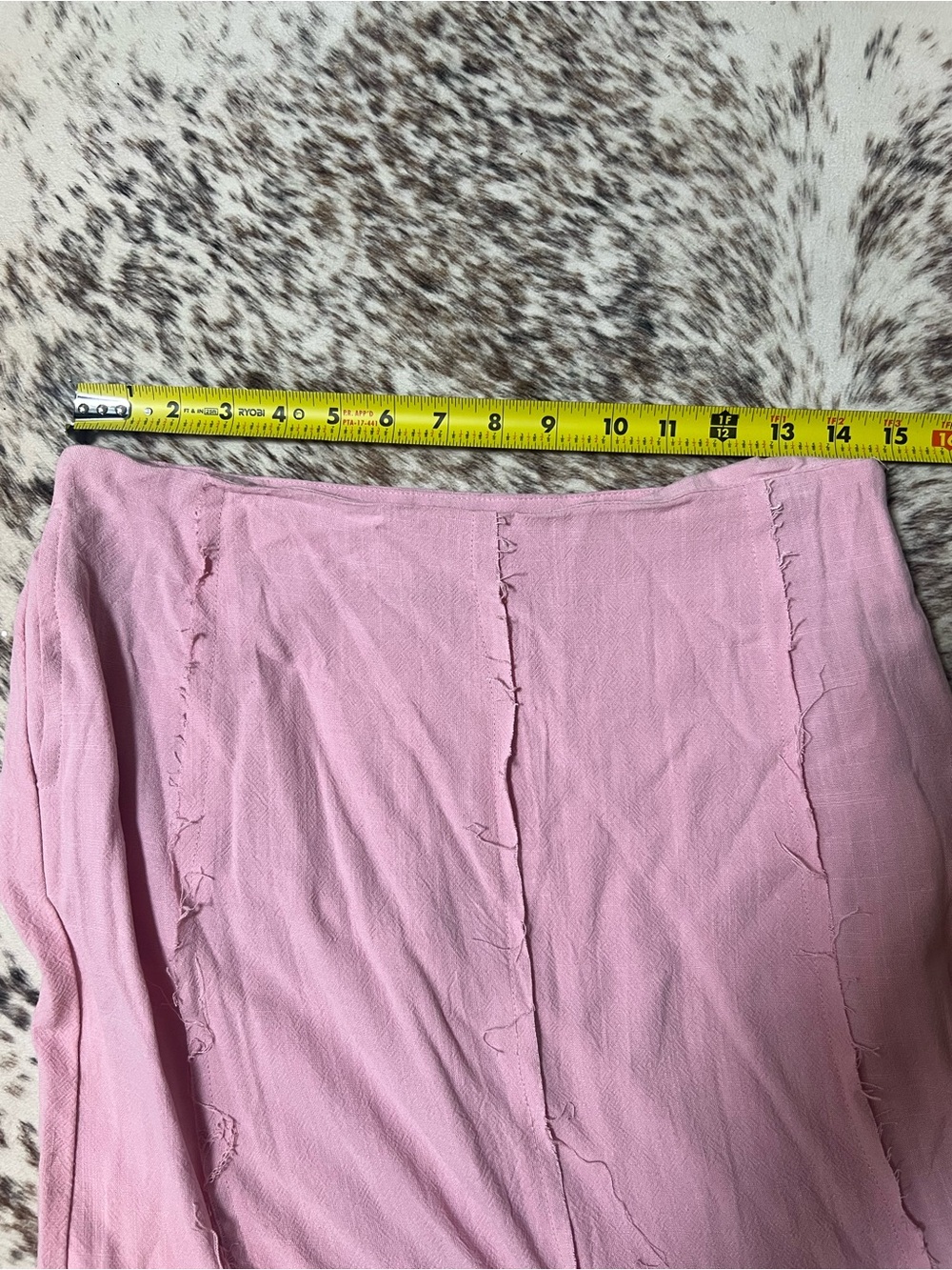 Women's Pink Long Flowing Grunge Skirt - Picture 2 of 6
